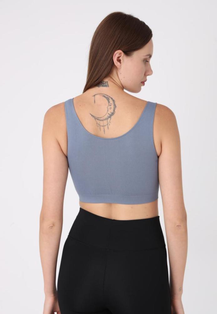 Bustieră Lejeră cu Bretele Late – Fără Push-up,Culoare Gri ,Engros